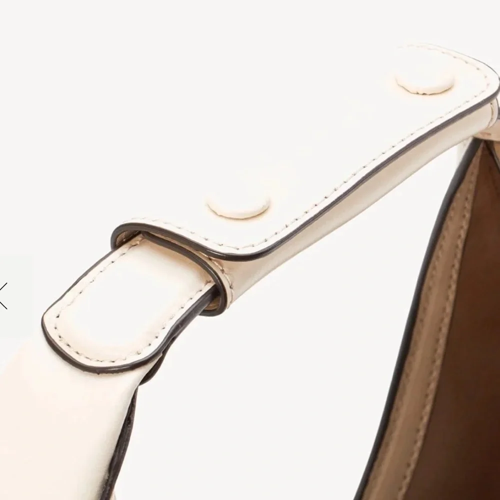 NWOT Staud Moon Bag Cream / Large Hobo Round Shoulder Bag - Picture 3 of 12